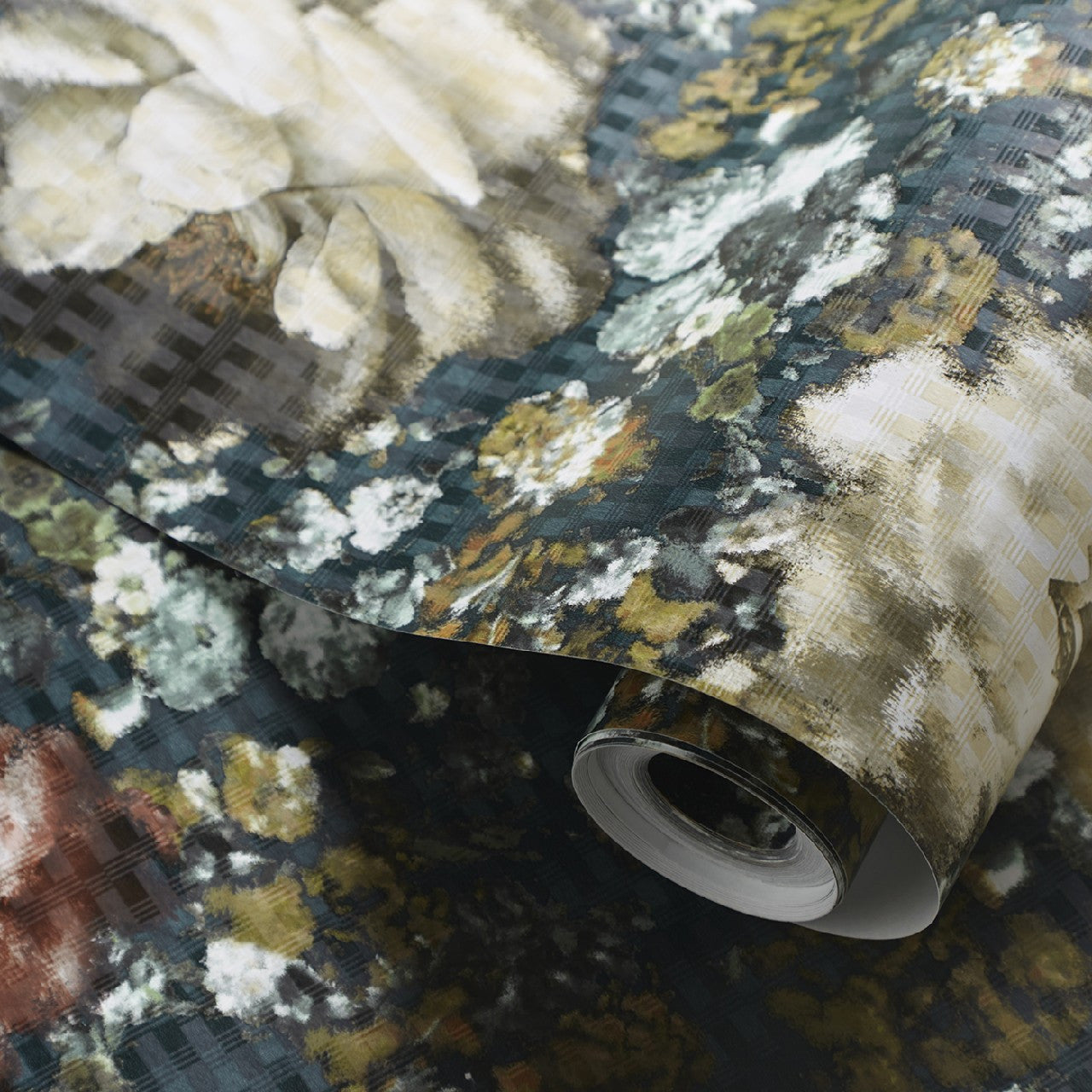 W0148/03 Camile Fusion Teal/Spice Wallpaper by Clarke & Clarke