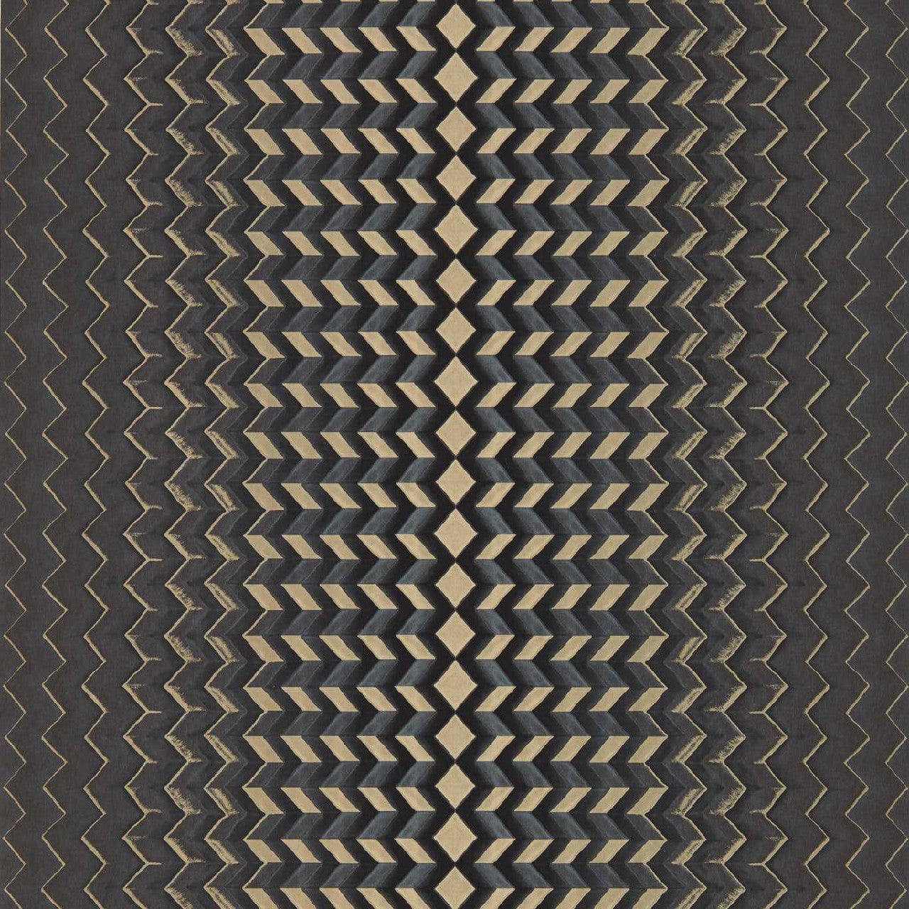 W0150/02 Fragment Fusion Charcoal/Gold Wallpaper by Clarke & Clarke