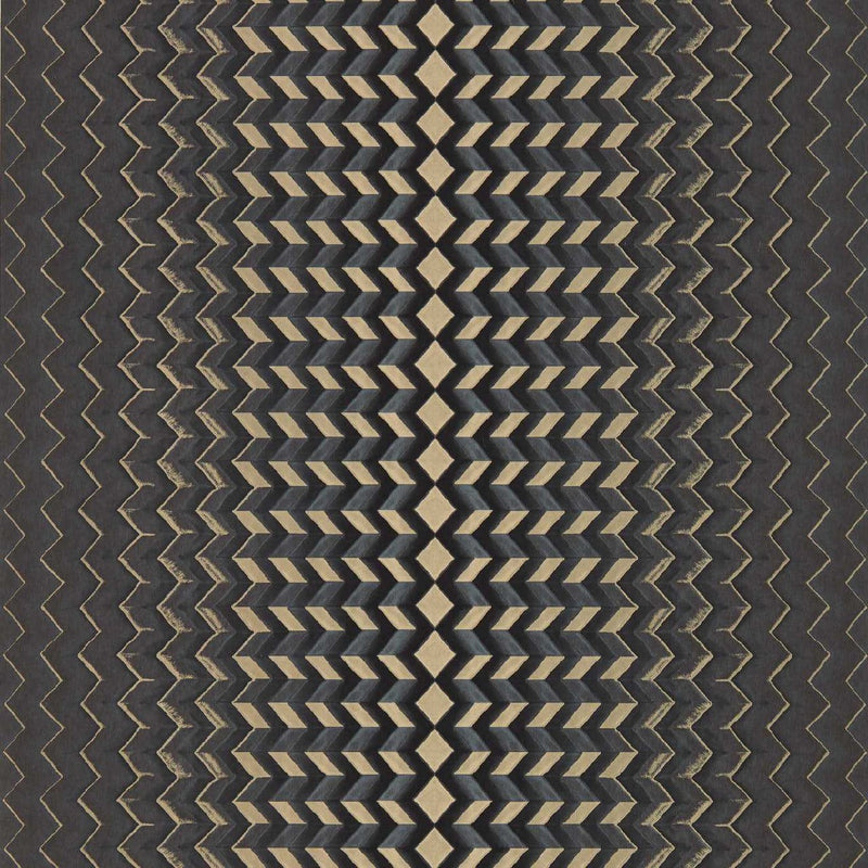 W0150/02 Fragment Fusion Charcoal/Gold Wallpaper by Clarke & Clarke