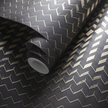 W0150/02 Fragment Fusion Charcoal/Gold Wallpaper by Clarke & Clarke