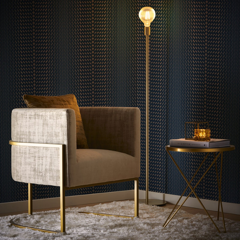 W0150/03 Fragment Fusion Midnight/Copper Wallpaper by Clarke & Clarke