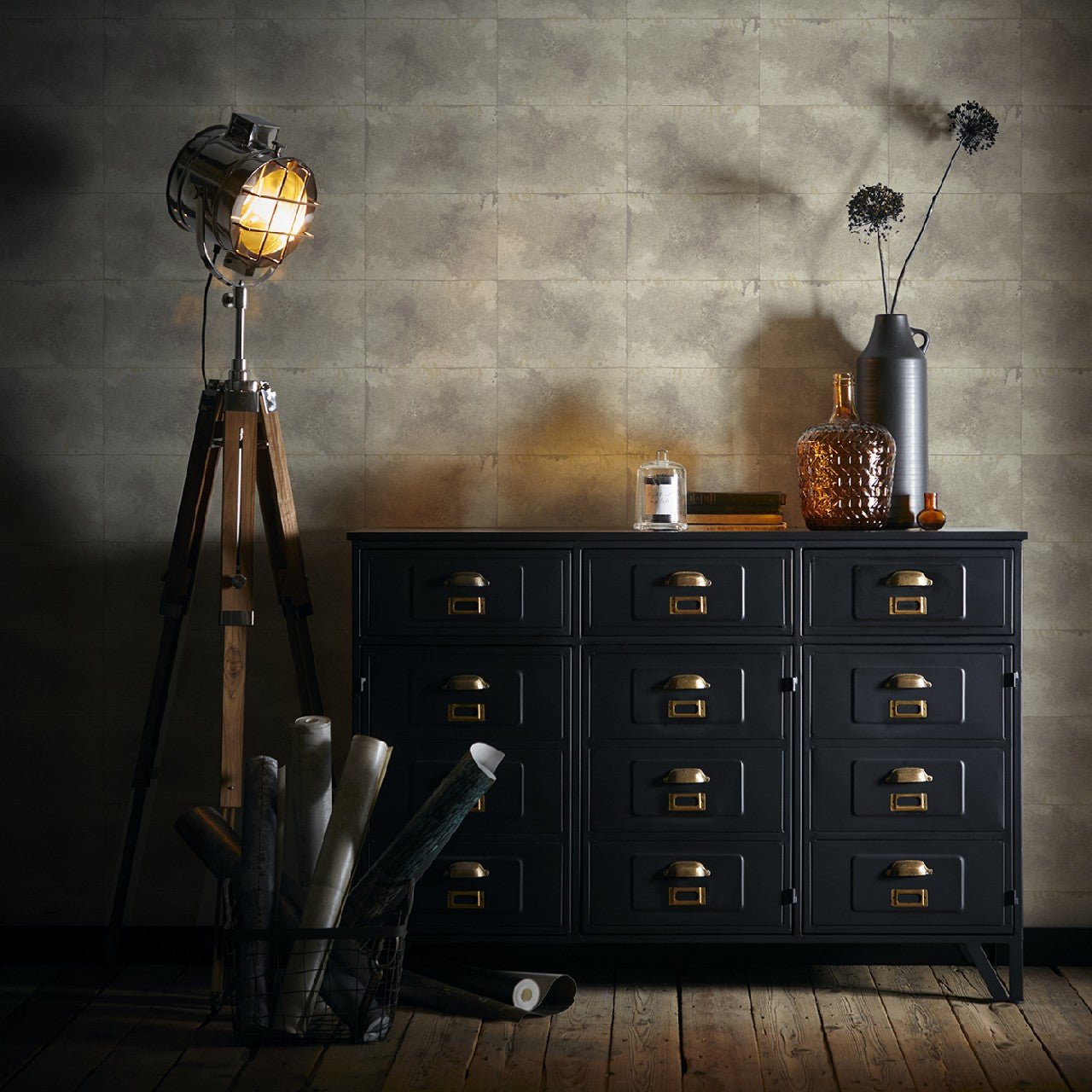 W0151/02 Igneous Fusion Champagne Wallpaper by Clarke & Clarke