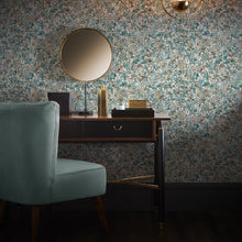 W0154/04 Scintilla Fusion Teal/Spice Wallpaper by Clarke & Clarke