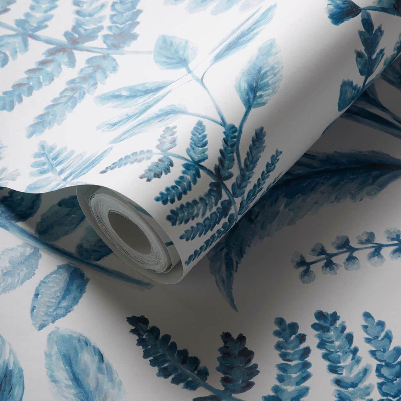 W0156/01 Bracken Marianne Denim Wallpaper by Clarke & Clarke