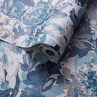 W0158/01 Lilum Marianne Denim and Ivory Wallpaper by Clarke & Clarke