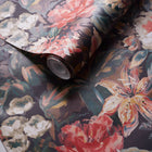 W0158/05 Lilum Marianne Russet and Noir Wallpaper by Clarke & Clarke