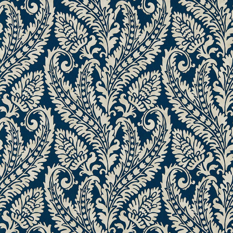 W0161/01 Regale Marianne Denim Wallpaper by Clarke & Clarke