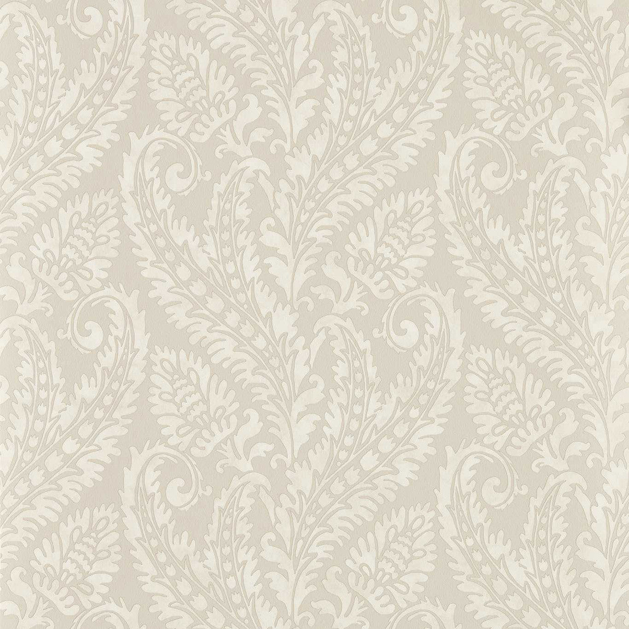 W0161/03 Regale Marianne Ivory and Mocha Wallpaper by Clarke & Clarke