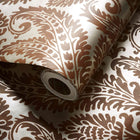 W0161/04 Regale Marianne Russet and Gilver Wallpaper by Clarke & Clarke