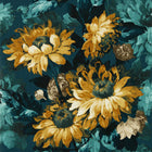 W0162/01 Sunforest Marianne Denim and Ochre Wallpaper by Clarke & Clarke