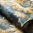 W0162/02 Sunforest Marianne Gilver and Denim Wallpaper by Clarke & Clarke