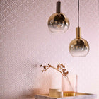 W0164/03 Chrysler Lusso Rose Gold Wallpaper by Clarke & Clarke