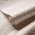 W0164/03 Chrysler Lusso Rose Gold Wallpaper by Clarke & Clarke