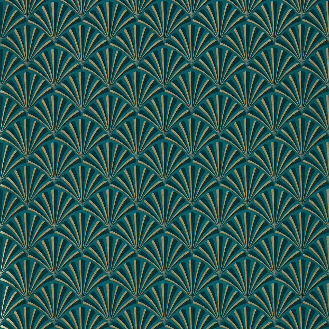 Chrysler Lusso Teal Wallpaper by Clarke & Clarke