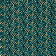 Chrysler Lusso Teal Wallpaper by Clarke & Clarke