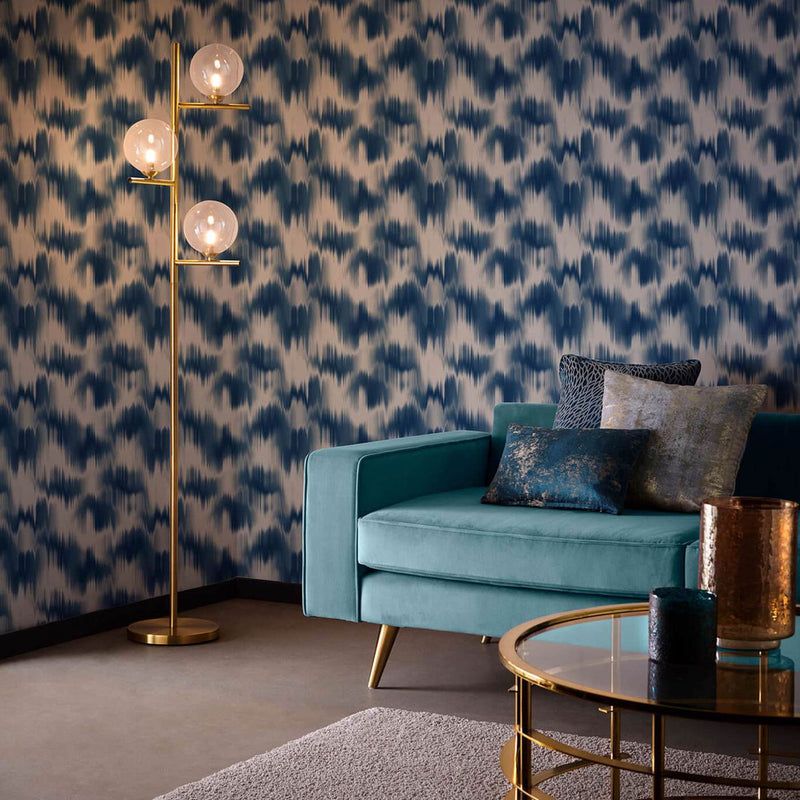 W0165/02 Colorante Lusso Midnight Wallpaper by Clarke & Clarke