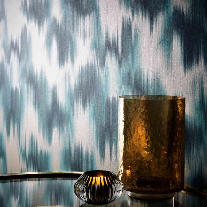 W0165/03 Colorante Lusso Teal Wallpaper by Clarke & Clarke