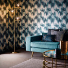 W0165/03 Colorante Lusso Teal Wallpaper by Clarke & Clarke