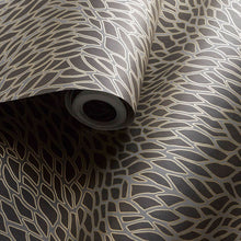 W0166/02 Corallino Lusso Noir Wallpaper by Clarke & Clarke