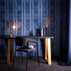 W0167/02 Etera Lusso Midnight Wallpaper by Clarke & Clarke