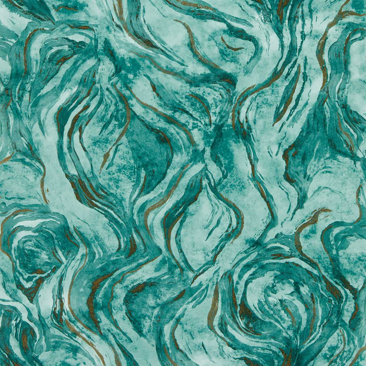 W0168/04 Lavico Lusso Teal Wallpaper by Clarke & Clarke
