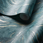 W0168/04 Lavico Lusso Teal Wallpaper by Clarke & Clarke
