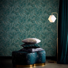 W0168/04 Lavico Lusso Teal Wallpaper by Clarke & Clarke