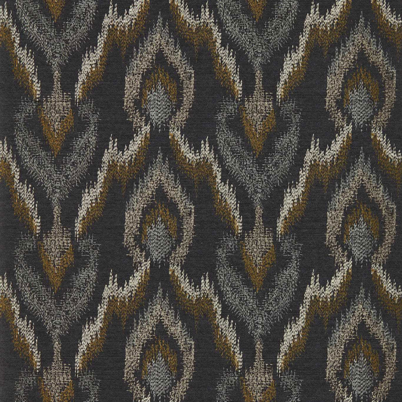 W0170/02 Velluto Lusso Noir Wallpaper by Clarke & Clarke