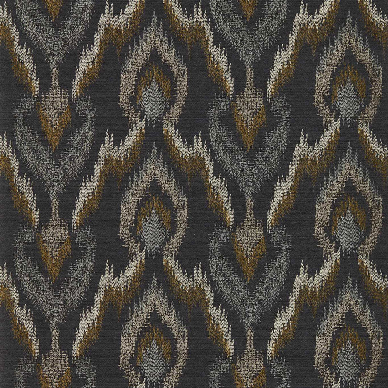 W0170/02 Velluto Lusso Noir Wallpaper by Clarke & Clarke