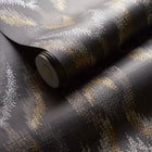 W0170/02 Velluto Lusso Noir Wallpaper by Clarke & Clarke
