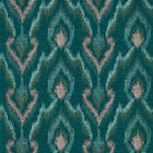 W0170/03 Velluto Lusso Teal Wallpaper by Clarke & Clarke