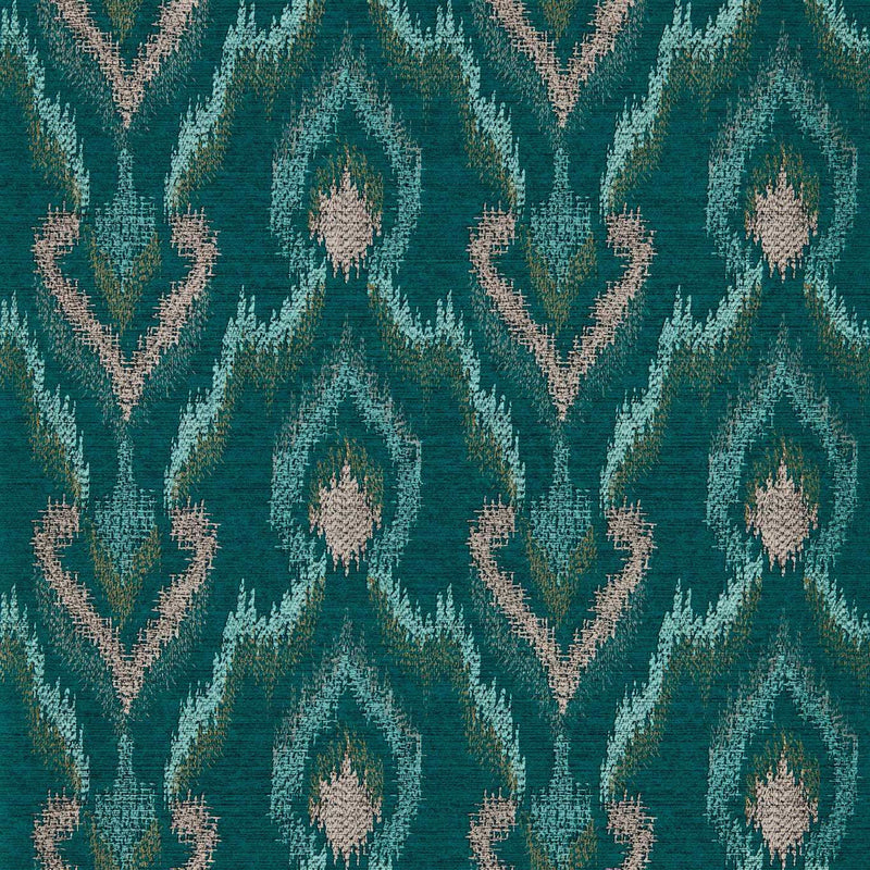 W0170/03 Velluto Lusso Teal Wallpaper by Clarke & Clarke