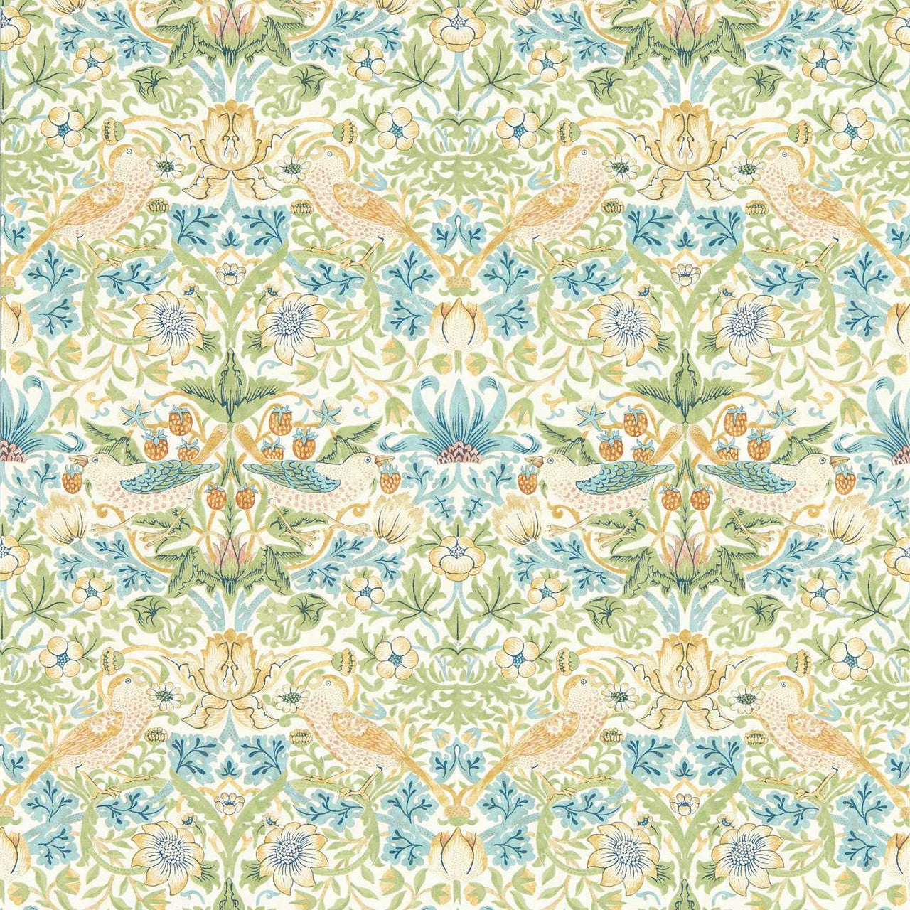 W0171/01 Strawberry Thief William Morris Designs Wallpapers By Clarke & Clarke