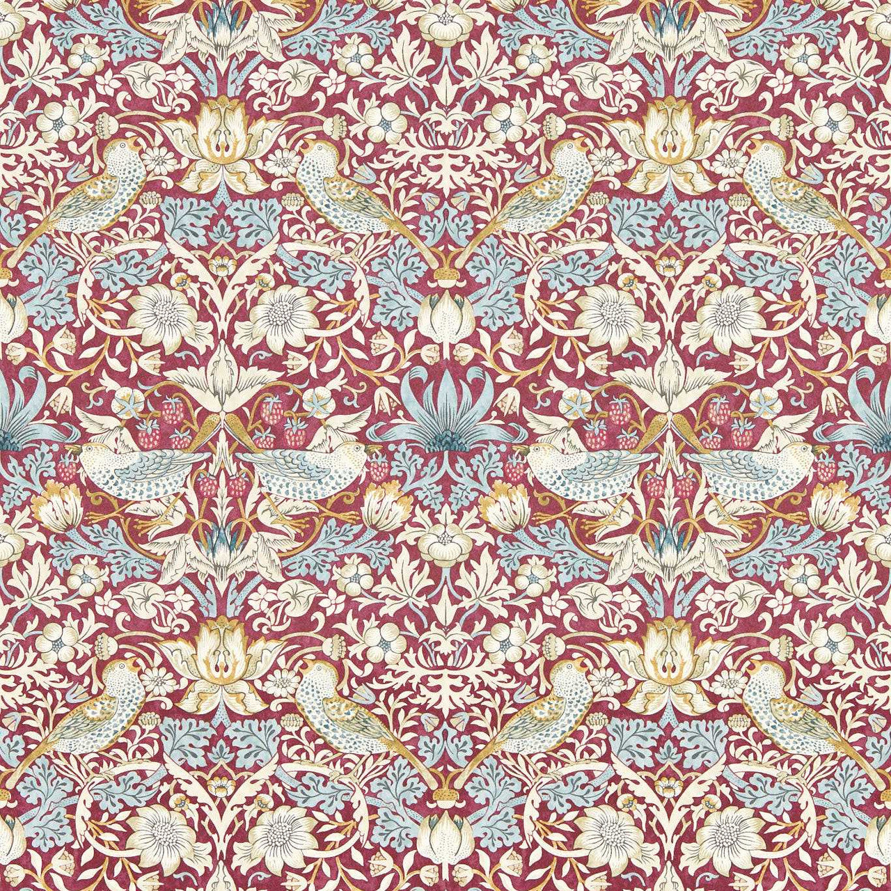 W0171/04 Strawberry Thief William Morris Designs Wallpapers By Clarke & Clarke