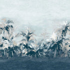 W0176/01 Alberi Vivido Midnight / Linen Banner Wallpanel by Clarke & Clarke