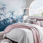 W0176/01 Alberi Vivido Midnight / Linen Banner Wallpanel by Clarke & Clarke