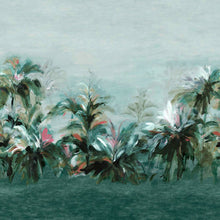 W0176/02 Alberi Vivido Teal / Fuchsia Banner Wallpanel by Clarke & Clarke