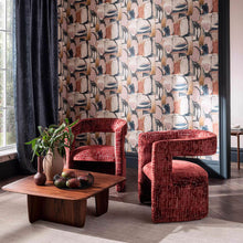 W0180/03 Figura Vivido Midnight / Spice Wallpaper by Clarke & Clarke