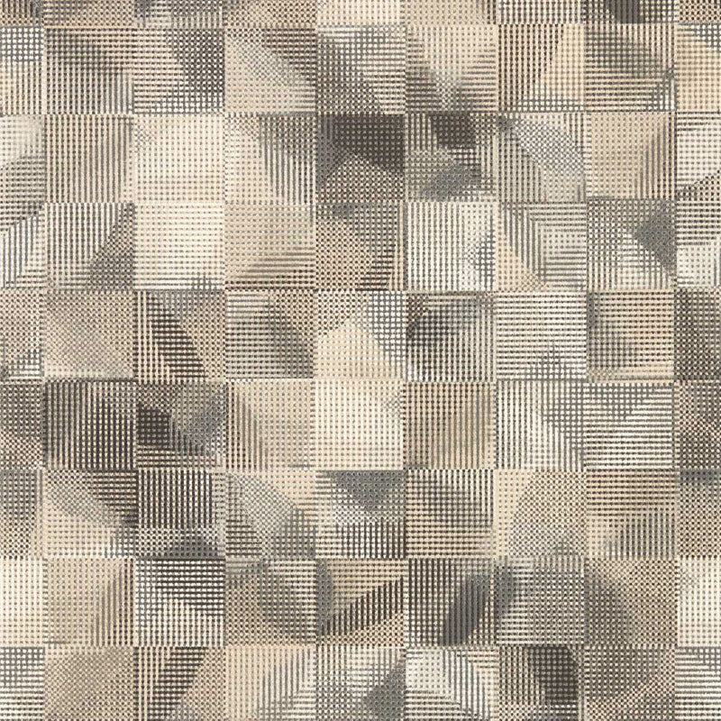 W0182/01 Impatto Vivido Charcoal / Linen Wallpaper by Clarke & Clarke