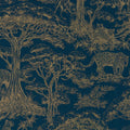 Kisumu Breegan Jane Midnight/Luxe Wallpaper by Clarke & Clarke
