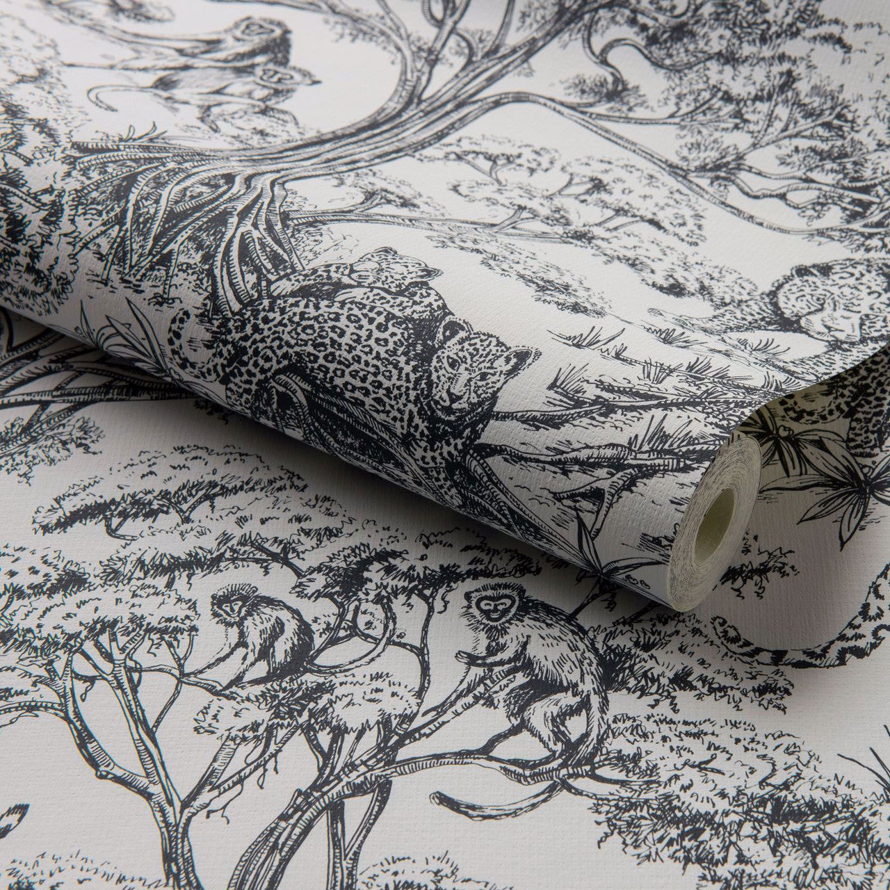 W0185/03 Kisumu Breegan Jane Noir Wallpaper by Clarke & Clarke