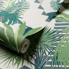 W0186/03 Malindi Breegan Jane Palm Wallpaper by Clarke & Clarke