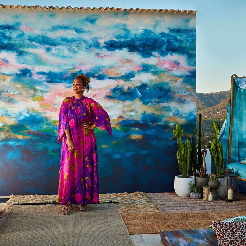 W0188/01 Nairobi Breegan Jane Sunset Wallpaper by Clarke & Clarke