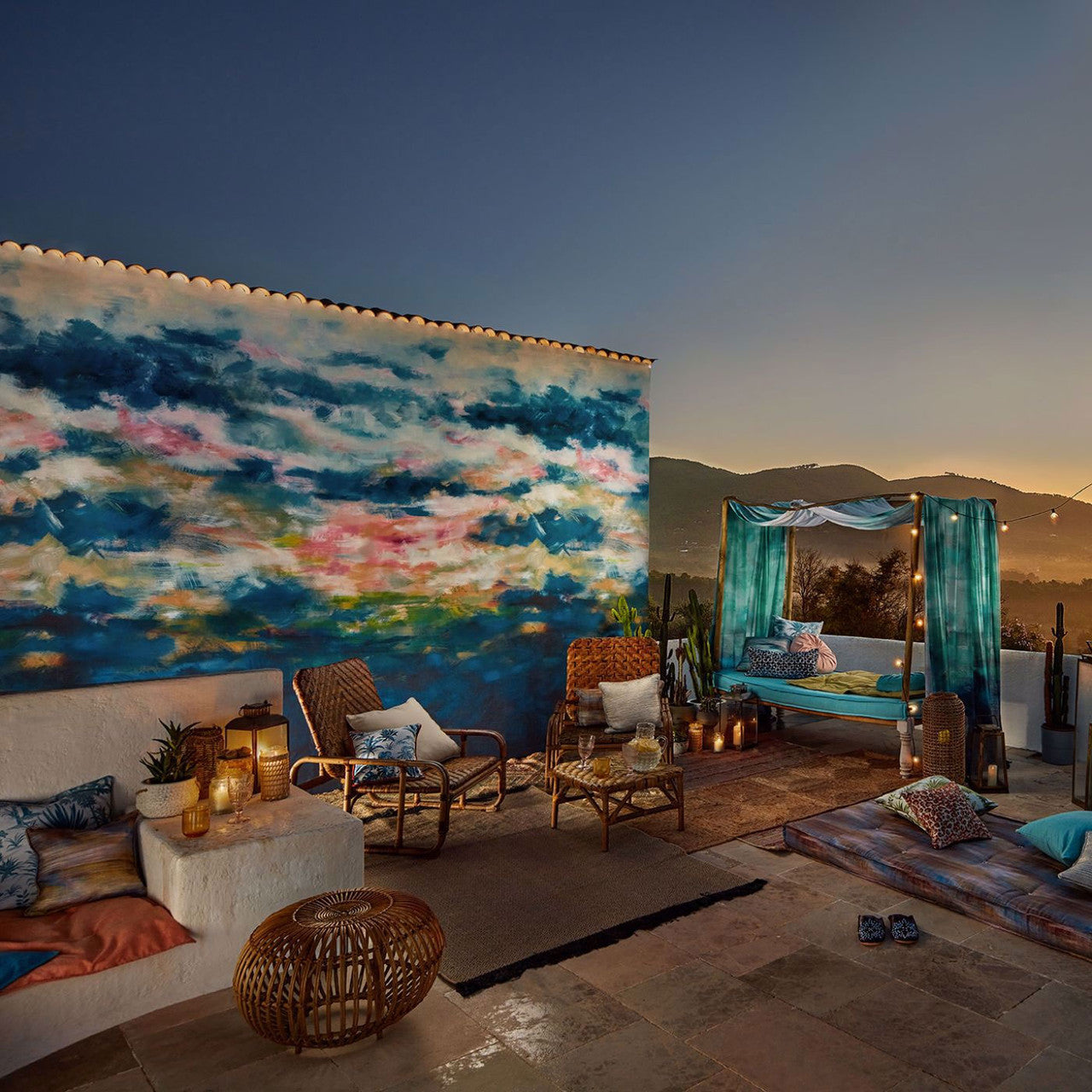 W0188/01 Nairobi Breegan Jane Sunset Wallpaper by Clarke & Clarke