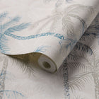 W0189/01 Palmyra Breegan Jane Denim Wallpaper by Clarke & Clarke