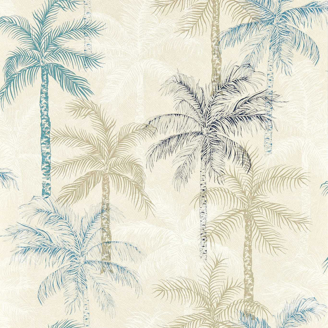 W0189/01 Palmyra Breegan Jane Denim Wallpaper by Clarke & Clarke