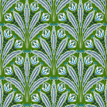 W0193/01 Attingham Secret Garden Cobalt/Green Wallpaper by Clarke & Clarke