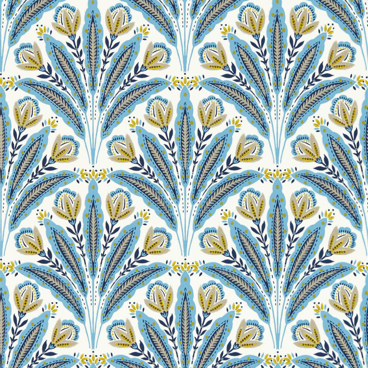 Attingham Secret Garden Denim Wallpaper by Clarke & Clarke