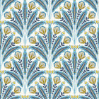 W0193/02 Attingham Secret Garden Denim Wallpaper by Clarke & Clarke