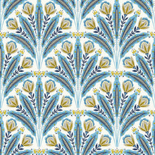 W0193/02 Attingham Secret Garden Denim Wallpaper by Clarke & Clarke